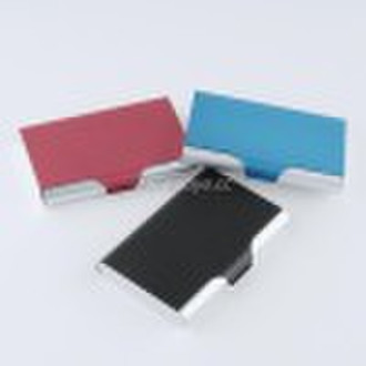 business card holder with PU leather