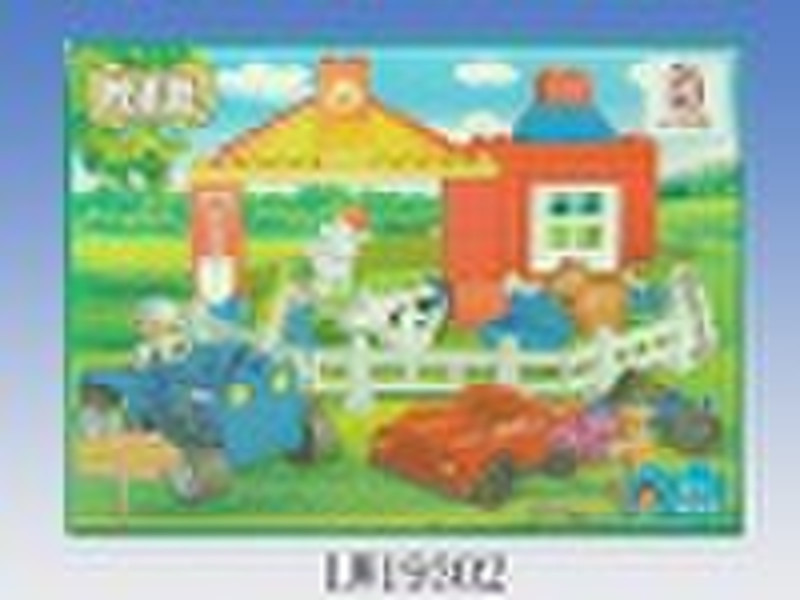 3+TOY BUILDING block-FARM/61PCS