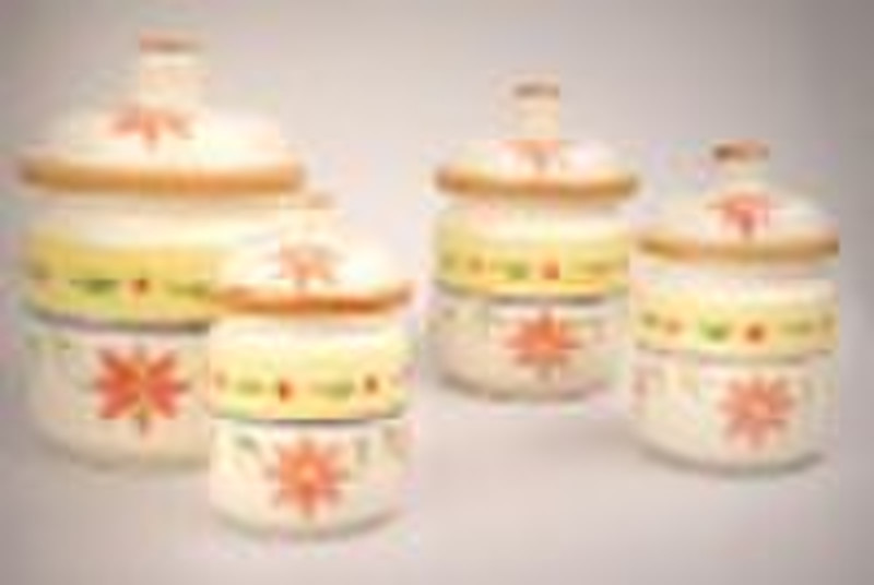 4pcs ceramic canister set