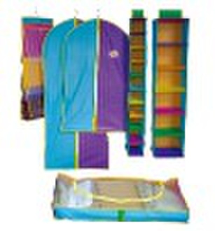 Blue non-woven folding suit covers