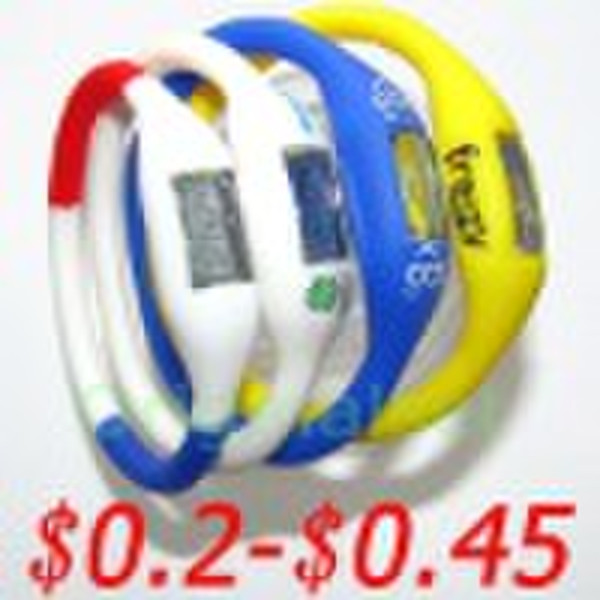 negative ion  silicone wrist watch