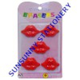 Red Lip Eraser Set