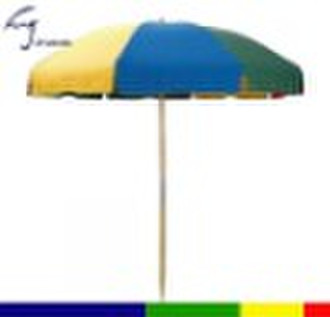 wooden shaft beach umbrella