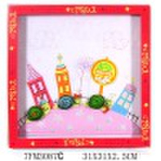 children wooden wall picture