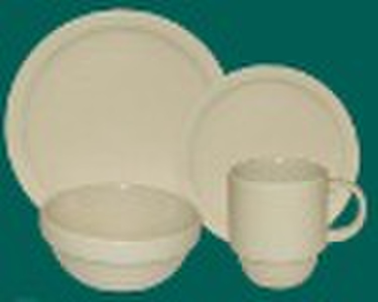 16pc solid color dinner set-linen