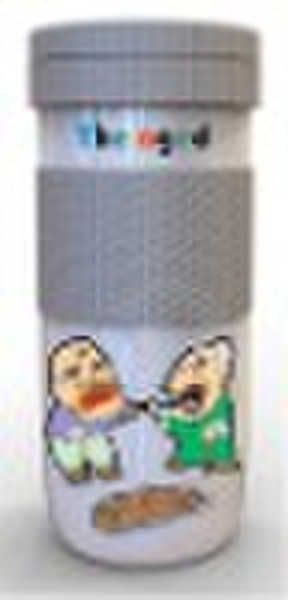 colourful stainless steel vacuum flask with strain