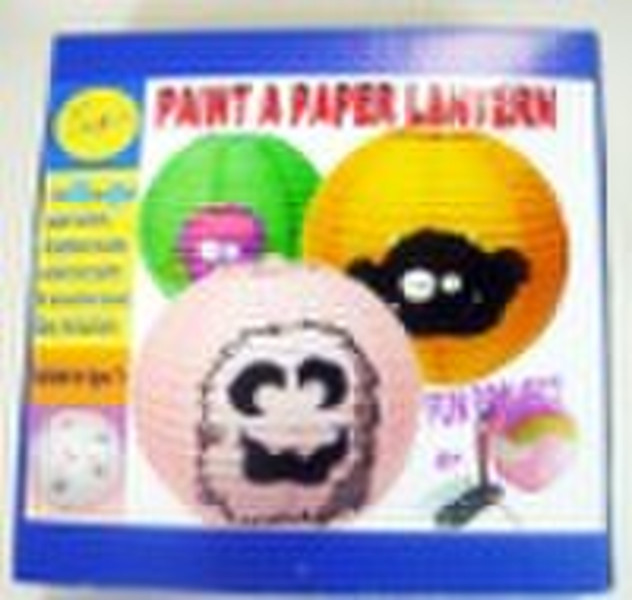 Paint a Halloween paper lantern craft set