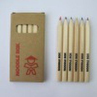 6pcs natural color wooden pencil