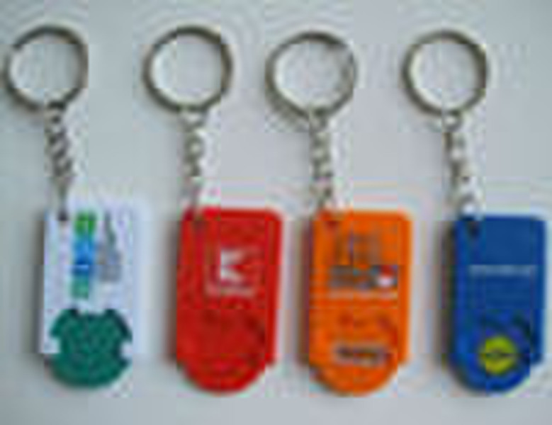plastic key chain coin holder