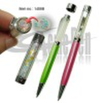 Promotional pen with crystal or rhinestone