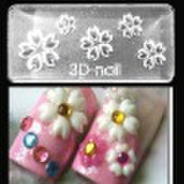 Transperant Non-toxic Rubber nail flower mould