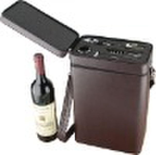 leather wine box