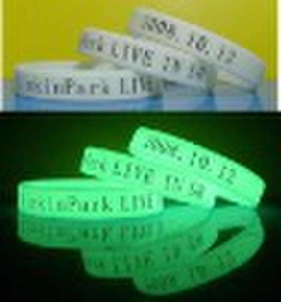 Glow in the dark Silicone Wristbands