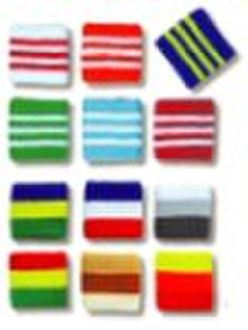 Sport wristband without embroidery (striped colour