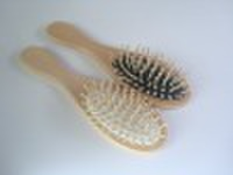 Wooden hair brush