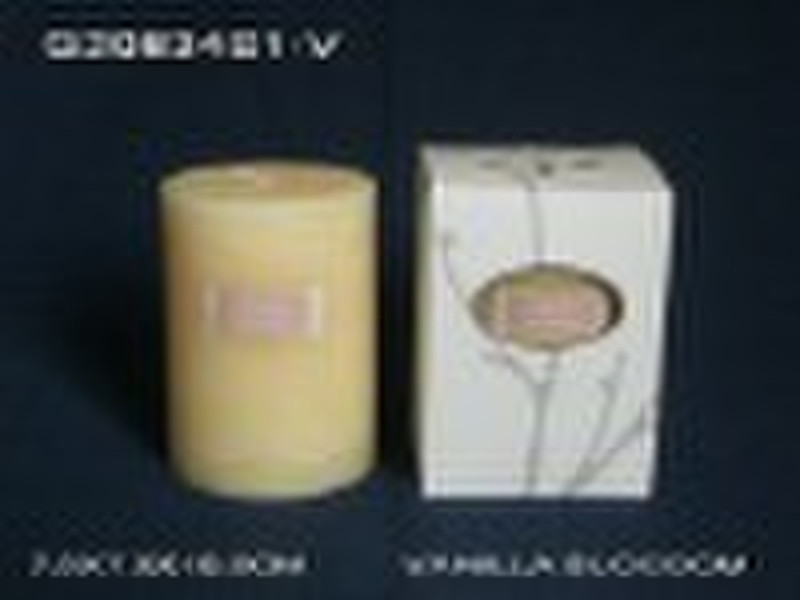 pillar candle (vanilla blossom)