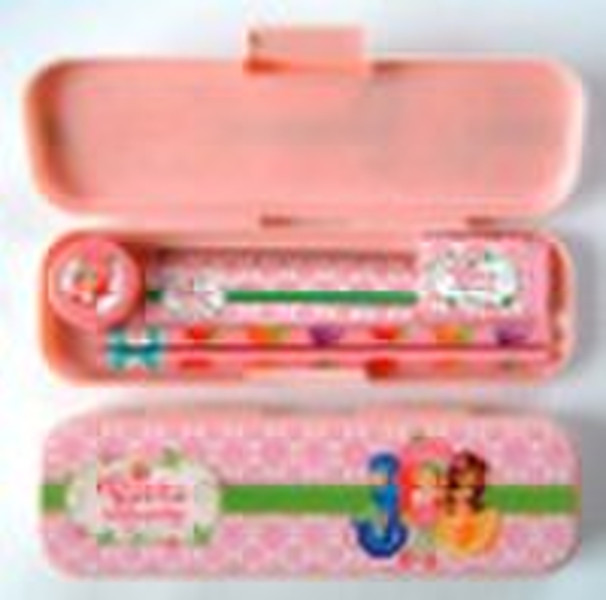 Plastic pencil case stationery set