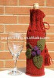 knitted wine bottle cover