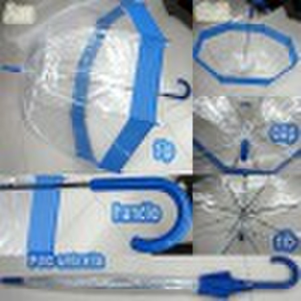 recycle transparent POE & PVC umbrella