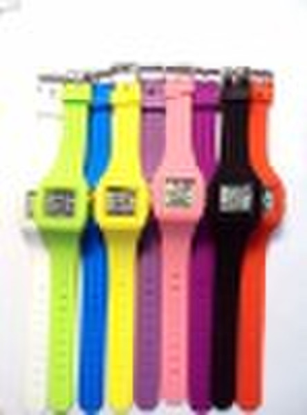 silicone rainbow watch