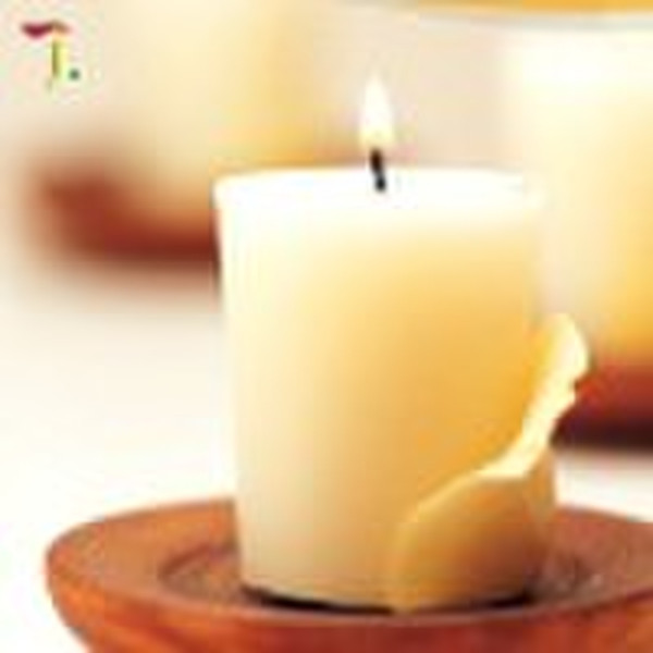 burning white candle