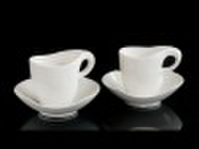 Porcelain Coffee Cups and Saucer