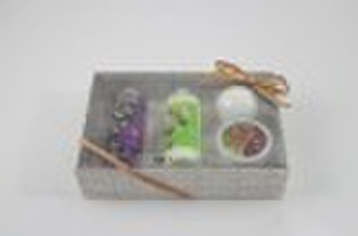 Natural with paper box bath gift set