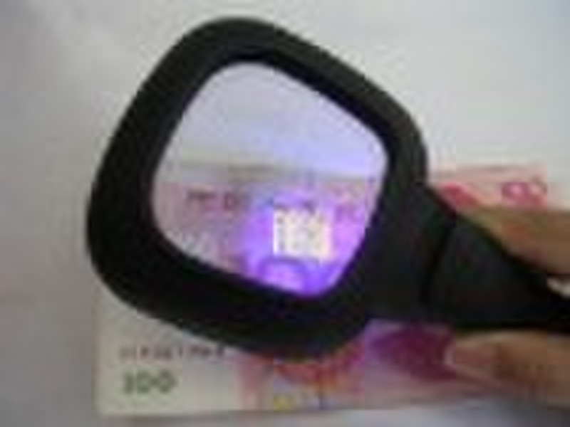 magnifier with 5 LED light and 1 currency detect l