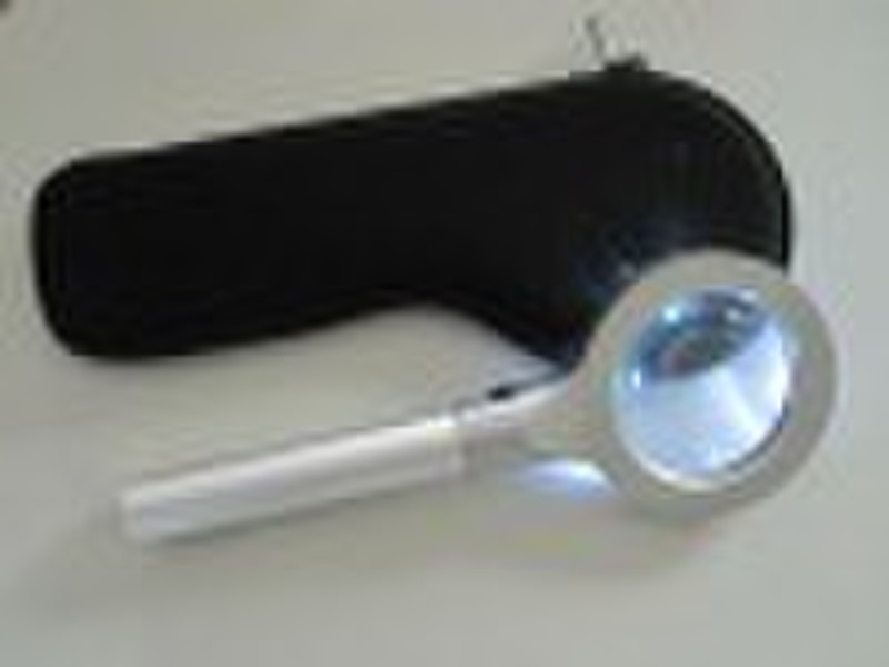 8 LED metal hand held style magnifier