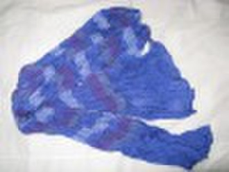 checked viscose scarves yarn dyed