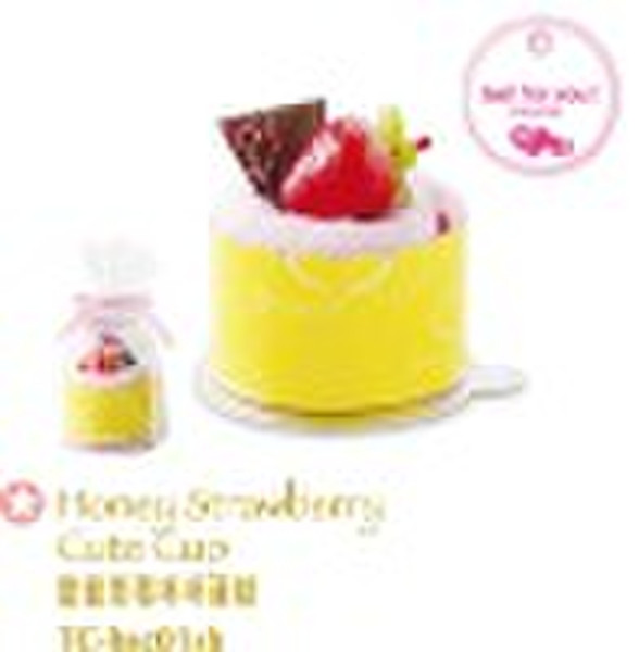 Strawberry cute cup towel cake / promotion towel c