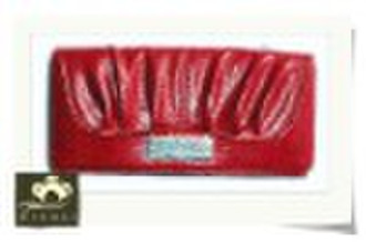 Red Plicate  Women Purse Wallet