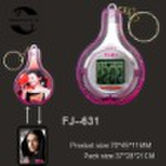 electronic watch with promotional key chain