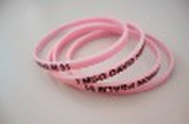 printed thin silicone wristband