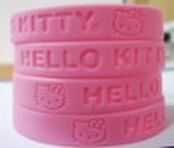 hello kitty silicone bracelets debossed