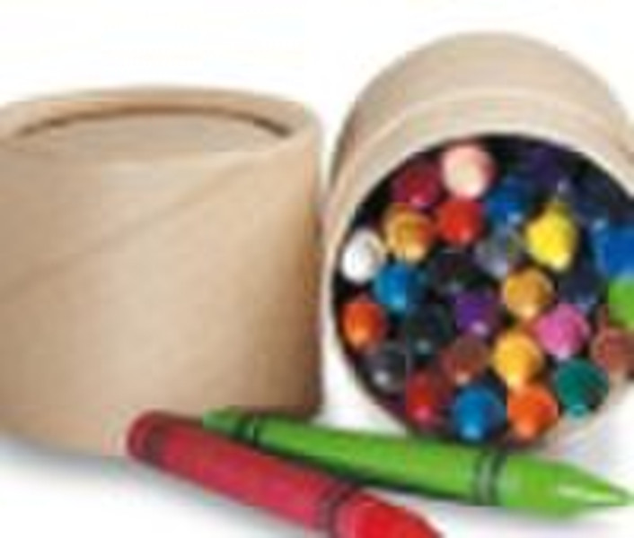 Crayon set in paper drum