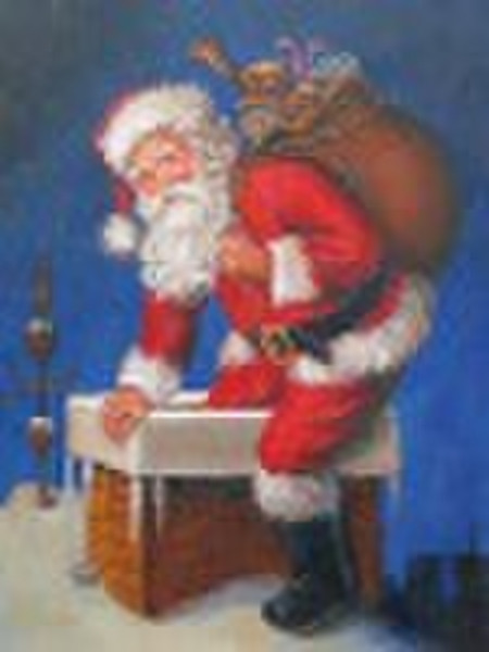Weihnachtsmann-Ölgemälde