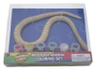 wooden DIY Snake coloring set