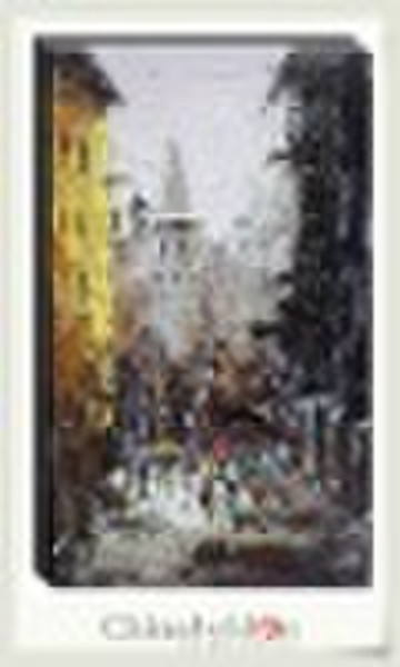 Street oil painting on canvas