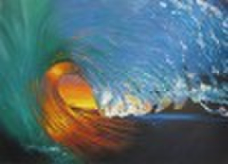 Ocean wave oil painting