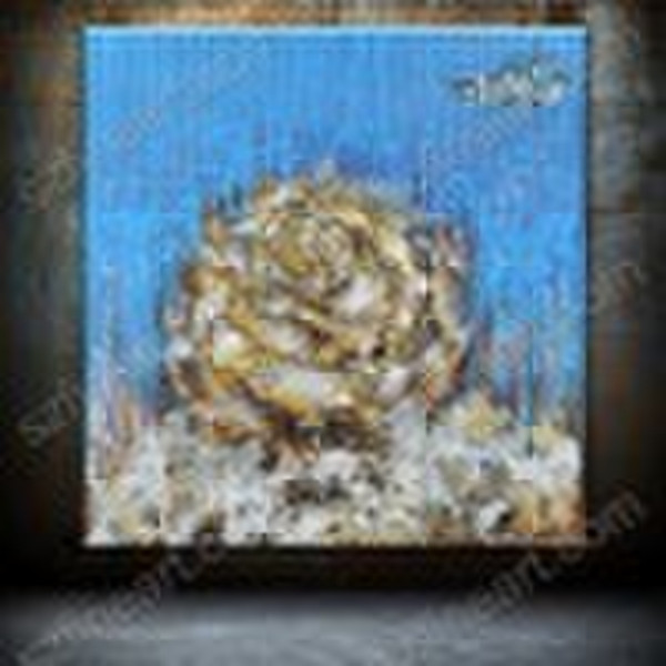 Blue color decorative Flower Abstract Painting