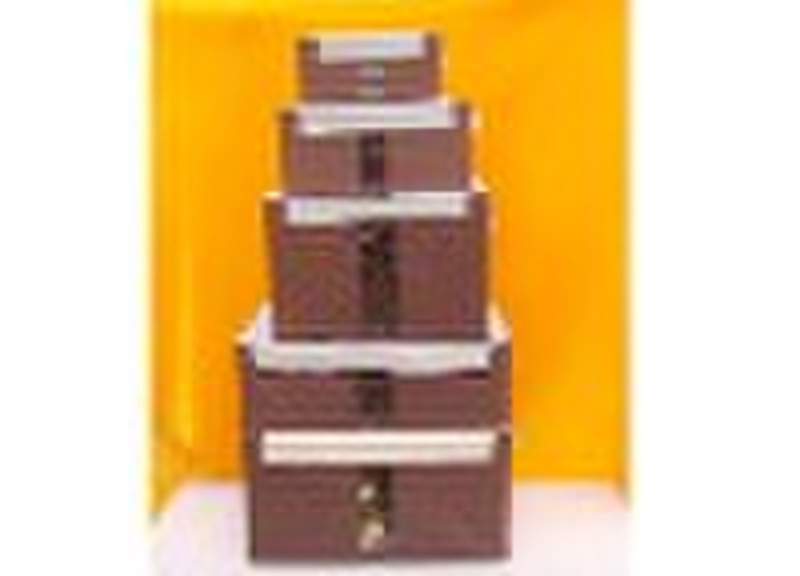 folding storage box (five-piece set   coffee)