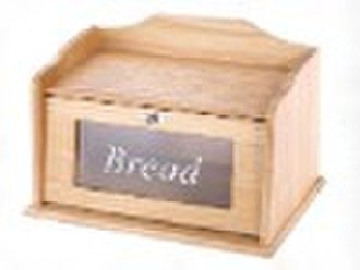 Wooden Bread Box With Window