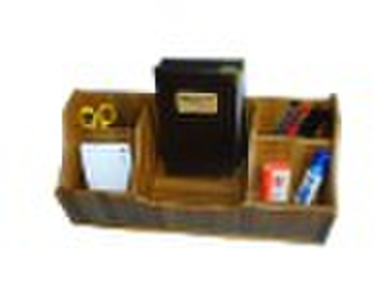 Bamboo desk organizer