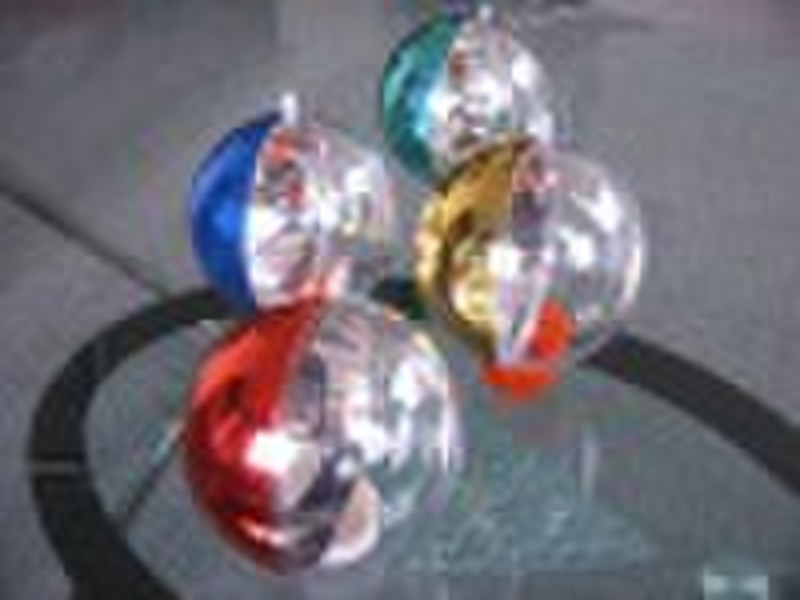 Plastic Two Colored christmas  Ball