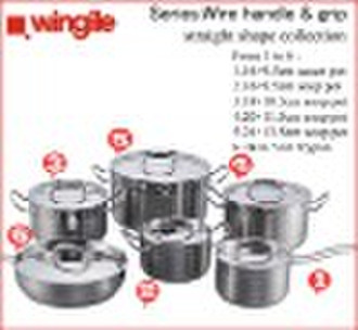 12 pcs straight shape cookware set