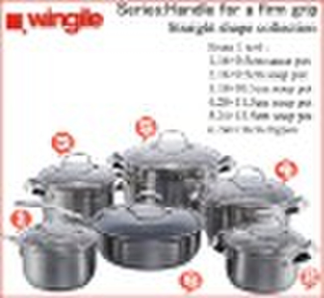 12 pcs straight shape cookware set