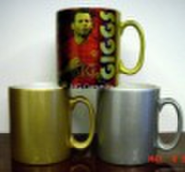 11oz gold , silver sublimation mugs