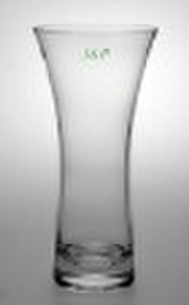 Clear glass flare vase