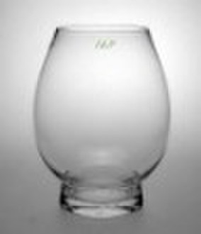 Clear glass hurricane candle holder